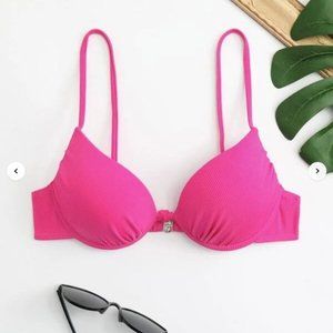 Solid Underwire Knot Bikini Top size Medium